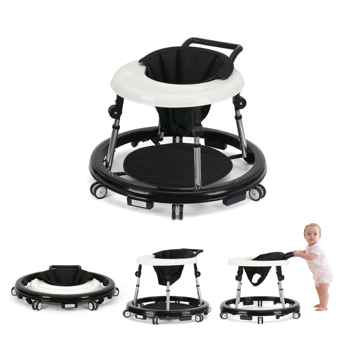Kmaier 2-in-1 Baby Walker with Push Handle, black