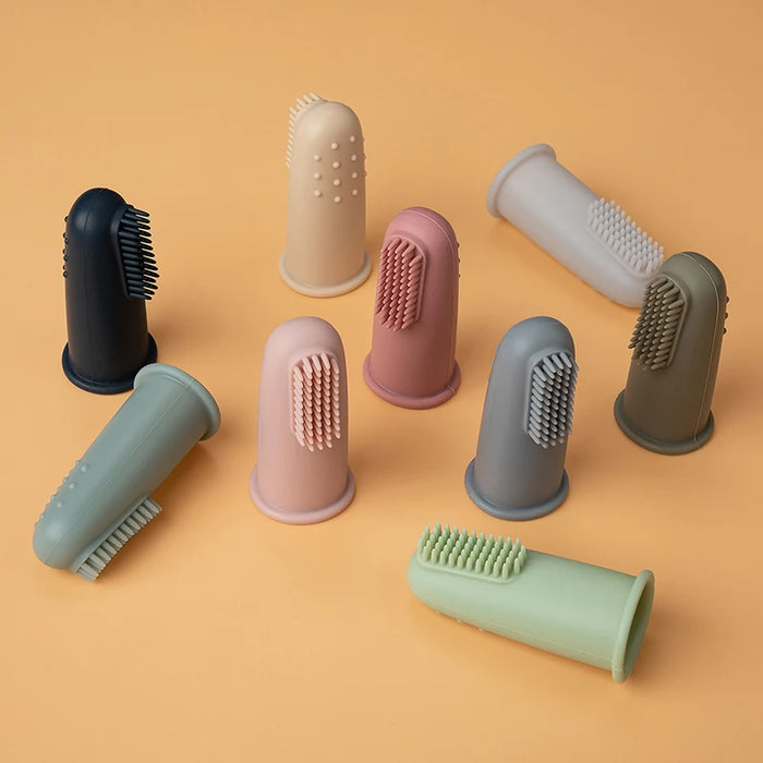 Baby Finger Toothbrush, Silicone, with Case, product photo 1
