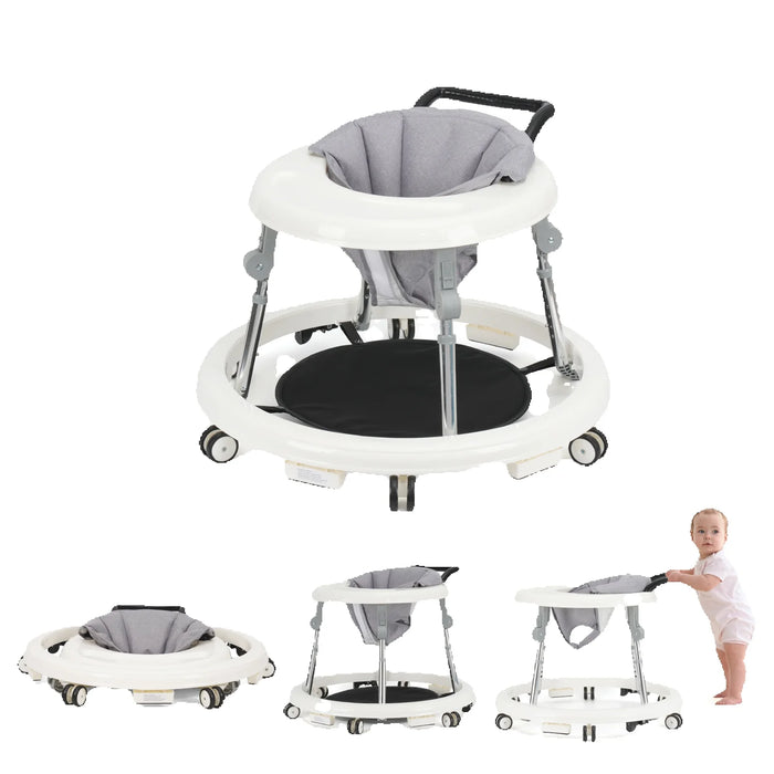 Kmaier 2-in-1 Baby Walker with Push Handle, white