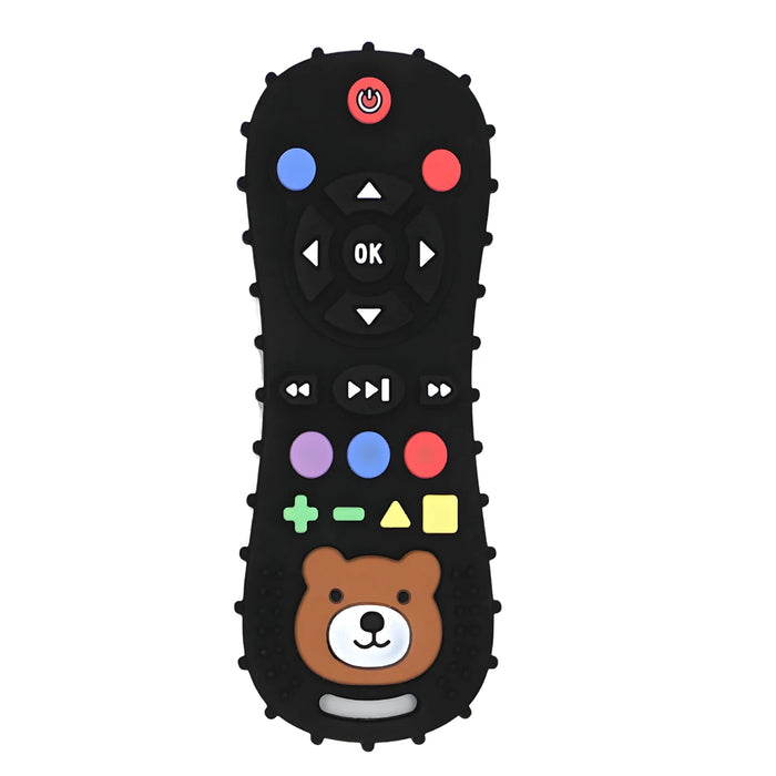 Remote Control Teether, Silicone, Black bear