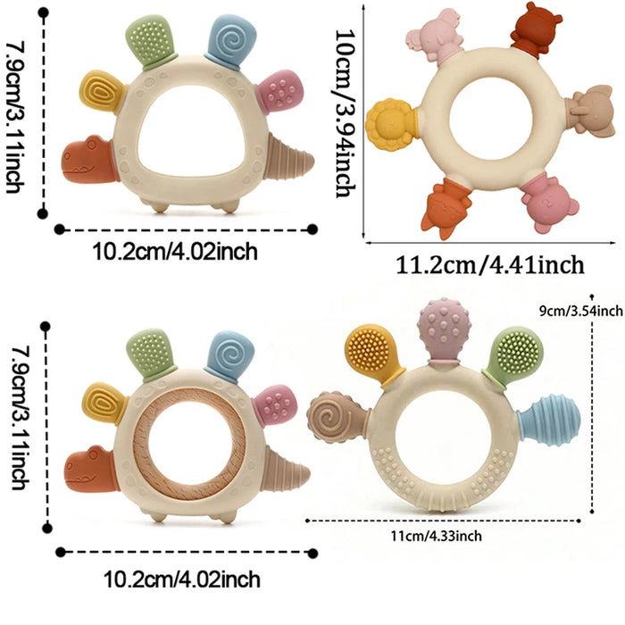 Silicone Animal Teether Ring