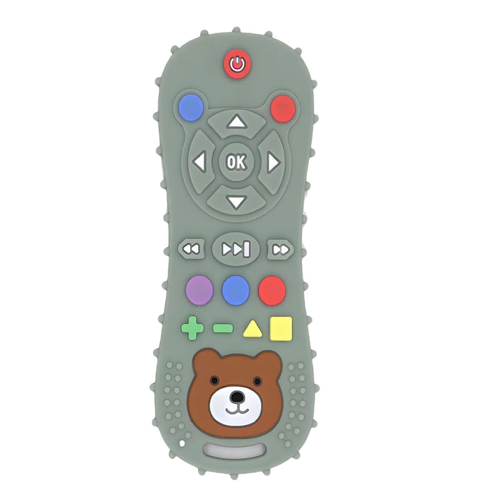 Remote Control Teether, Silicone, Sage bear