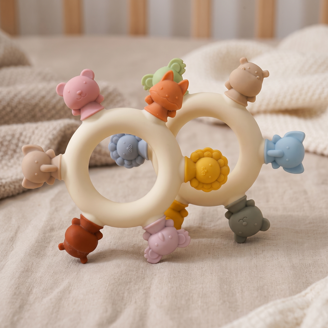 Silicone Animal Teether Ring