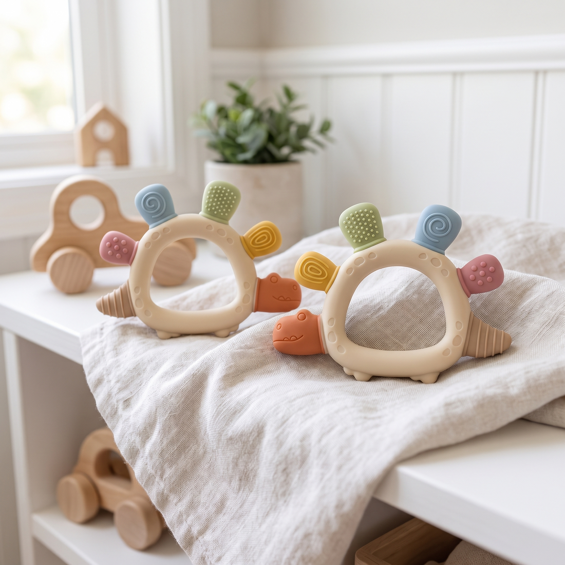 Silicone Dinosaur Teether
