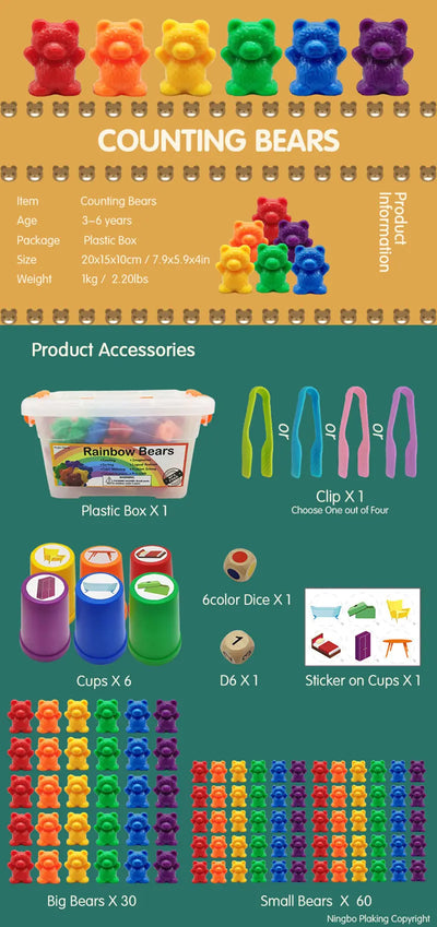 Rainbow Counting Bears Math & Sorting Set