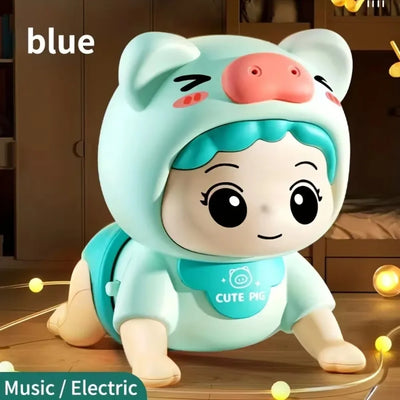 Crawling Baby Animal Toy with Music & Lights