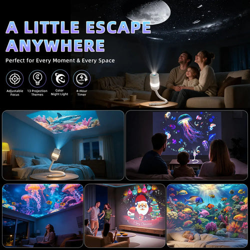 Galaxy Star Projector with Story Slides