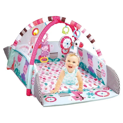 Baby Activity Gym with Padded Fence, Pink