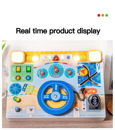 Wooden Pretend-Play Car Dashboard