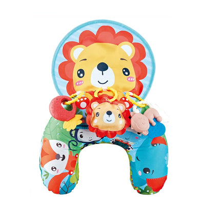 High-Contrast Tummy Time Pillow with Toys