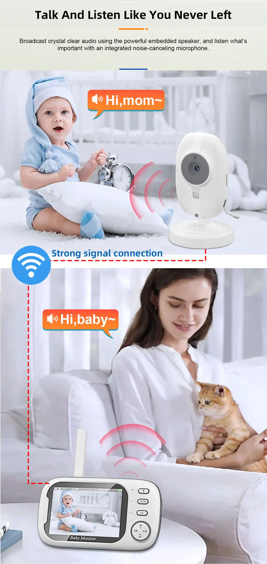 Video Baby Monitor, 3.5 in Screen with Night Vision, product photo 4