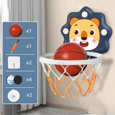 Kids' Wall-Mount Basketball Hoop with Ball