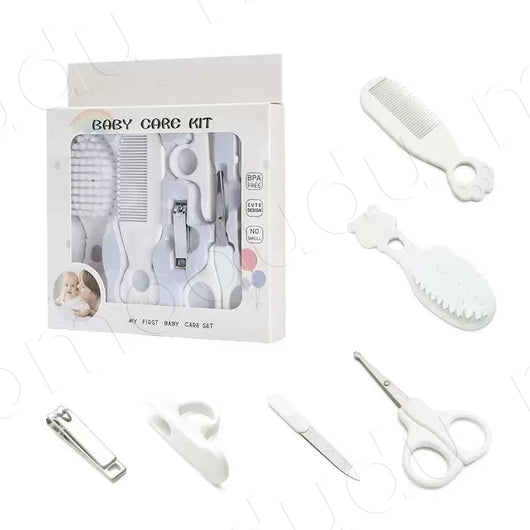 Baby Grooming Kit, 6 Pieces, white