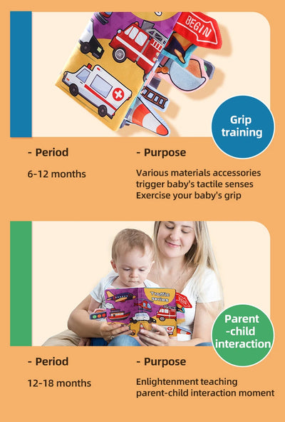 Soft Cloth Book for Babies, 4 Pages