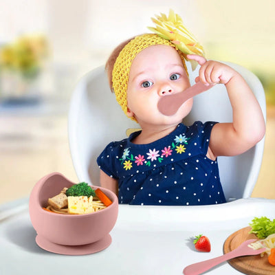 Silicone Baby Feeding Set, 6/7/9 Pieces