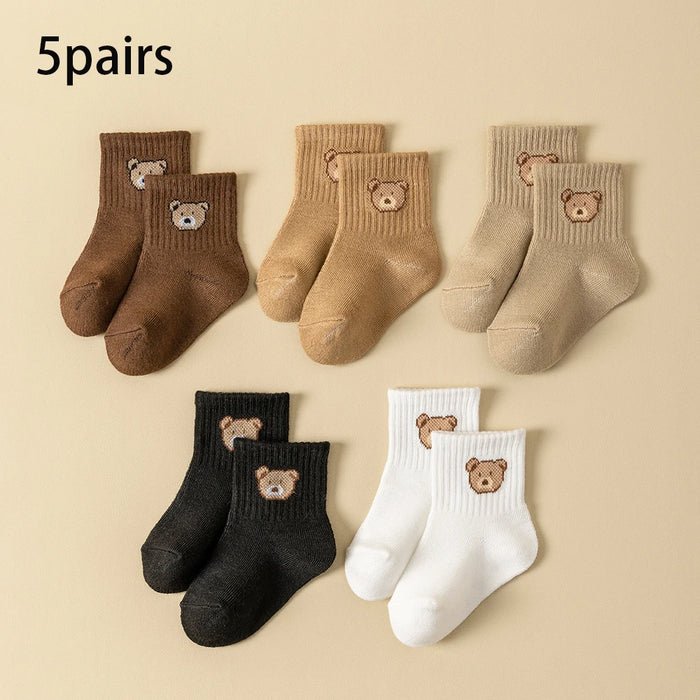 Baby Socks with Bear Design, 5 or 10 Pairs, 5 pairs, bear