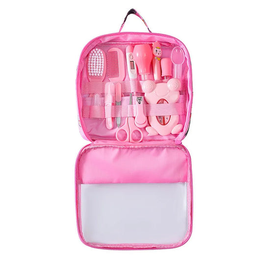 Baby Healthcare and Grooming Kit, 10 or 13 Pieces, Pink, 13 pieces with bag
