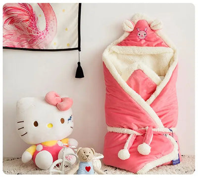 Hooded Winter Baby Wrap Blanket