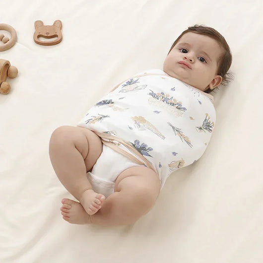 Cotton Muslin Swaddle Wrap, 0–6 Months