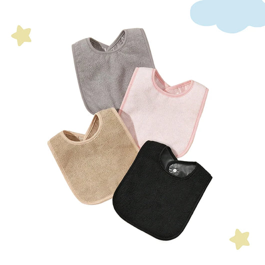 Waterproof Bandana Bibs, 3 or 4 Pack, 4-pack, warm neutrals
