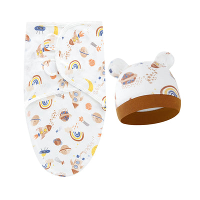 Cotton Swaddle Wrap with Hat