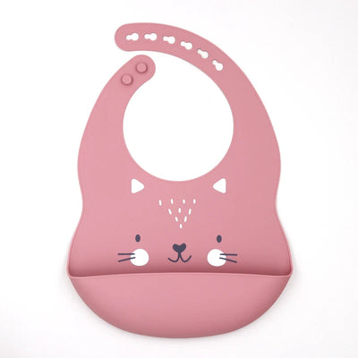 Silicone Baby Bib with Food-Catching Pocket
