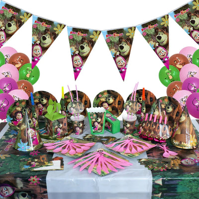 Bear & Girl Themed Birthday Party Supplies