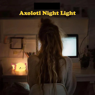 Axolotl Silicone Night Light, Rechargeable