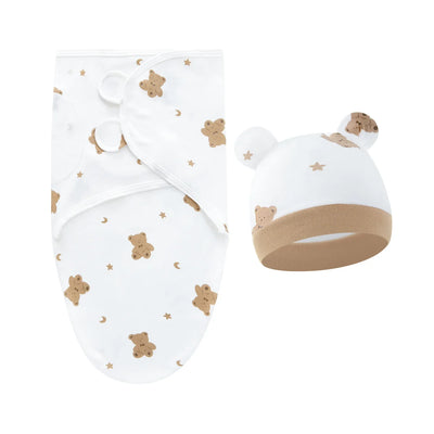 Cotton Swaddle Wrap with Hat