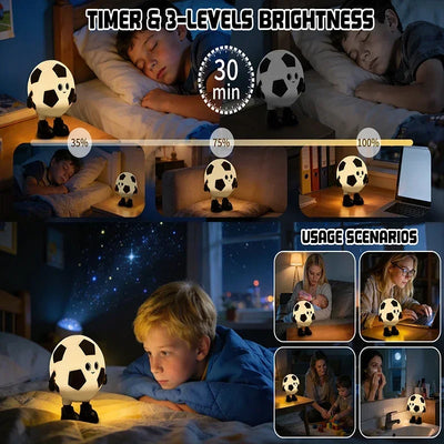 Soccer Ball Silicone Night Light, 7 Colors