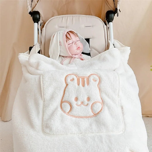 Fleece Stroller & Carrier Blanket with Snaps, 31 × 33 in