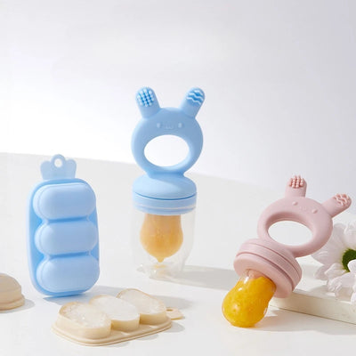 Silicone Fruit Feeder & Freezer Tray Set