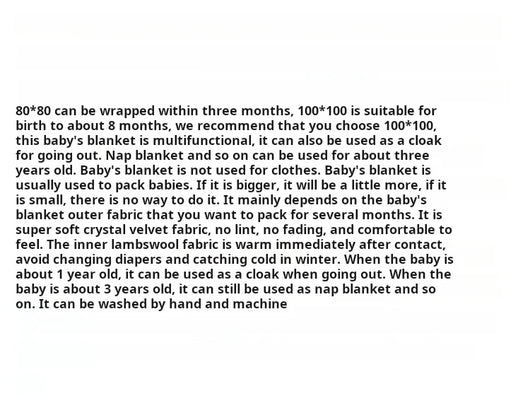 Hooded Winter Baby Wrap Blanket