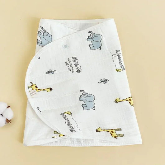 Cotton Muslin Swaddle Wrap, 0–6 Months