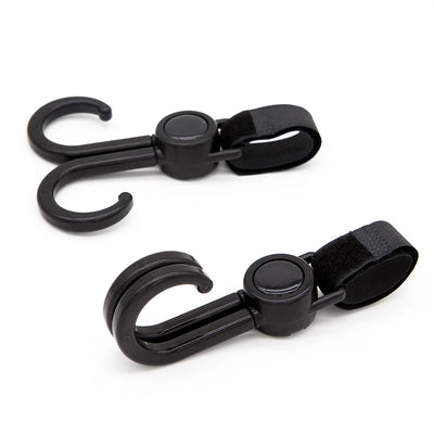 Stroller Hooks, 2-Pack, 360° Rotating
