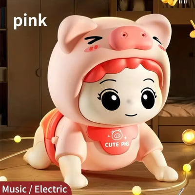 Crawling Baby Animal Toy with Music & Lights