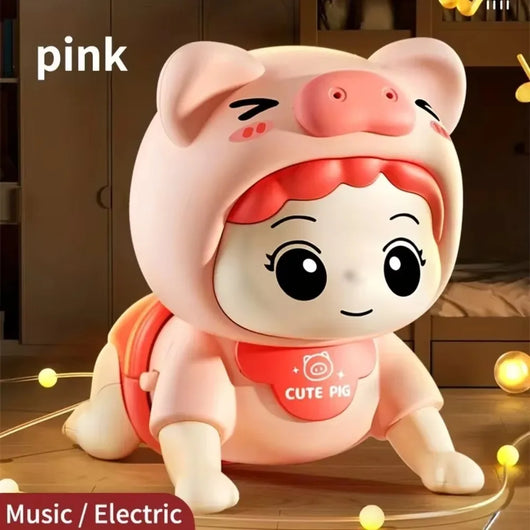 Crawling Baby Animal Toy with Music & Lights