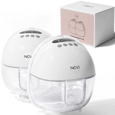 Wearable Breast Pump, Hands-Free, White, pair