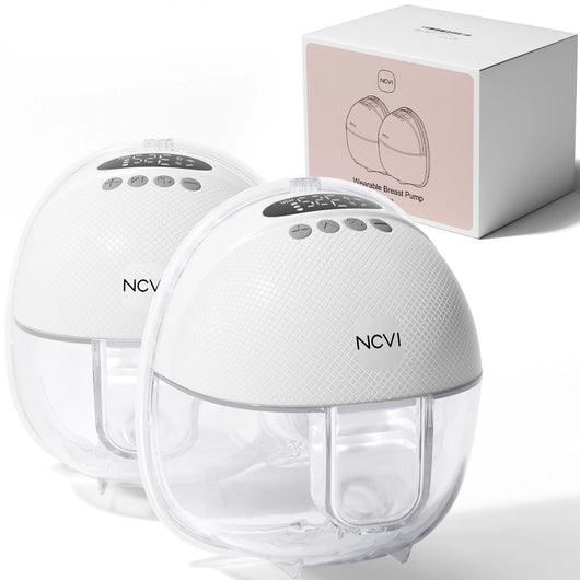 Wearable Breast Pump, Hands-Free, White, pair