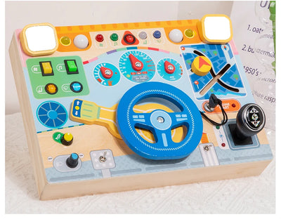 Wooden Pretend-Play Car Dashboard