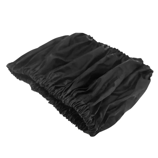 Close-up of the black Oxford cloth and elastic edge