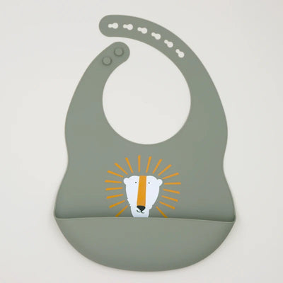 Silicone Baby Bib with Food-Catching Pocket