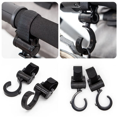 Stroller Hooks, 2-Pack, 360° Rotating