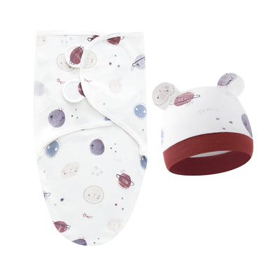 Cotton Swaddle Wrap with Hat