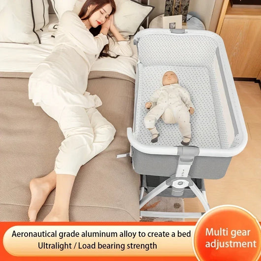 Bedside Baby Crib, Foldable and Height Adjustable, product photo 1