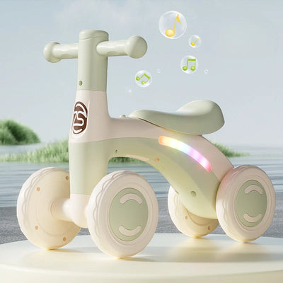 Baby Glider Bike, 4-Wheel Ride-On, Green