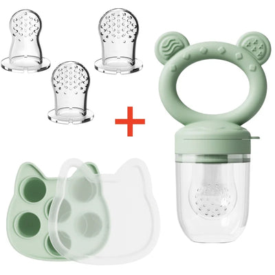 Silicone Fruit Feeder & Freezer Tray Set