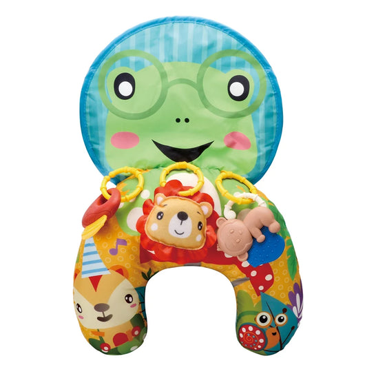 High-Contrast Tummy Time Pillow with Toys