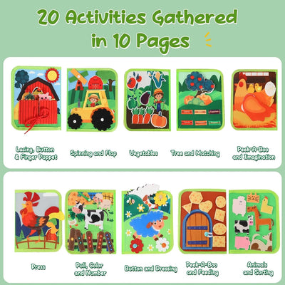 Montessori Farm Busy Book for Toddlers