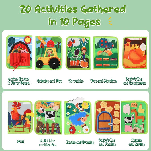 Montessori Farm Busy Book for Toddlers